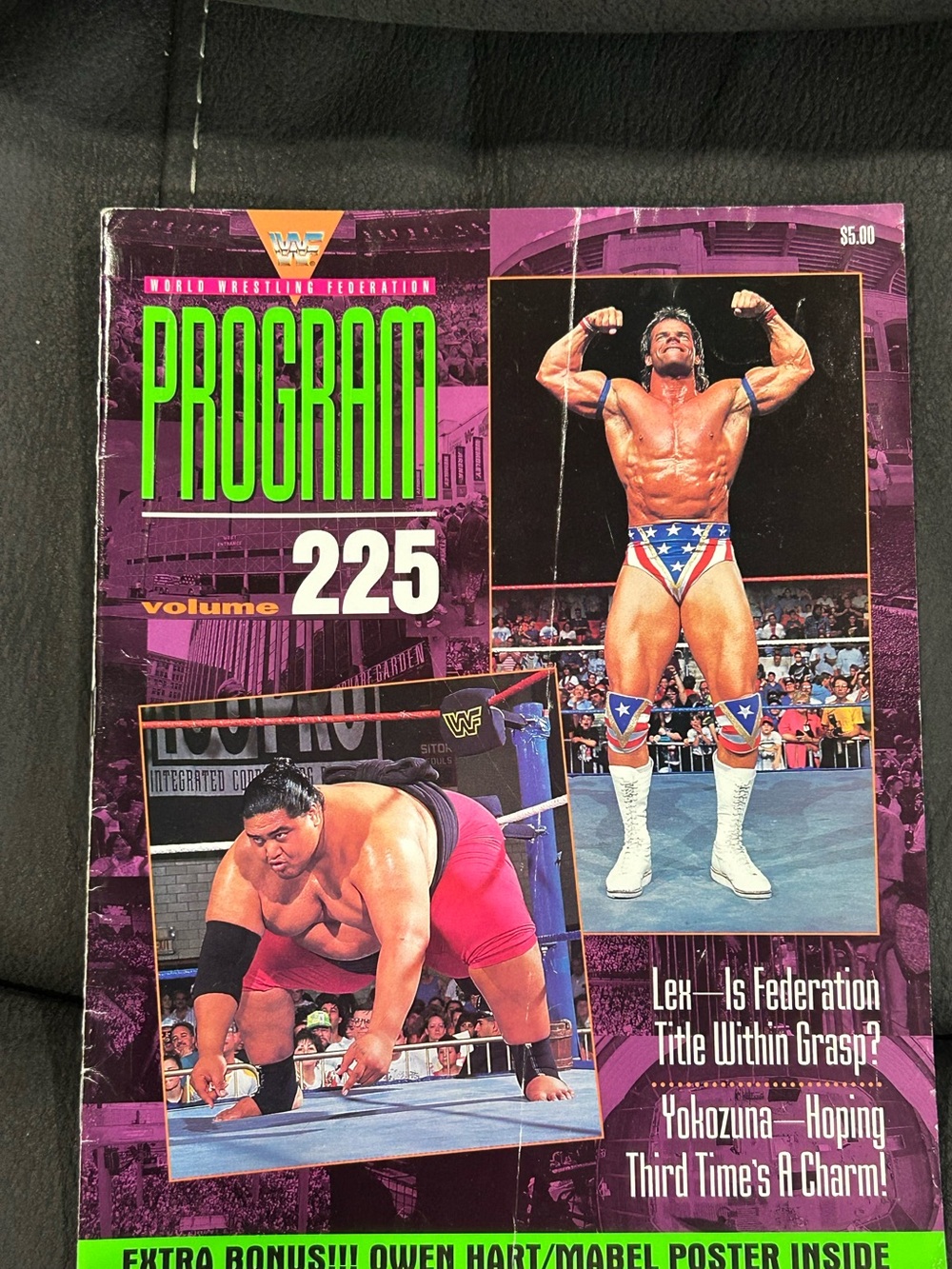 WWF program 225 featuring Lex Luger & Yokozuna